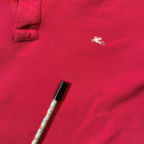 Etro Magenta Hot Pink Pink Polo Shirt Size XL 100% Cotton Barbiecore - Picture 15 of 17